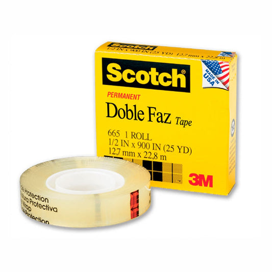 Cinta Doble Contacto Scotch® 12Mm X 22,8Mt 665