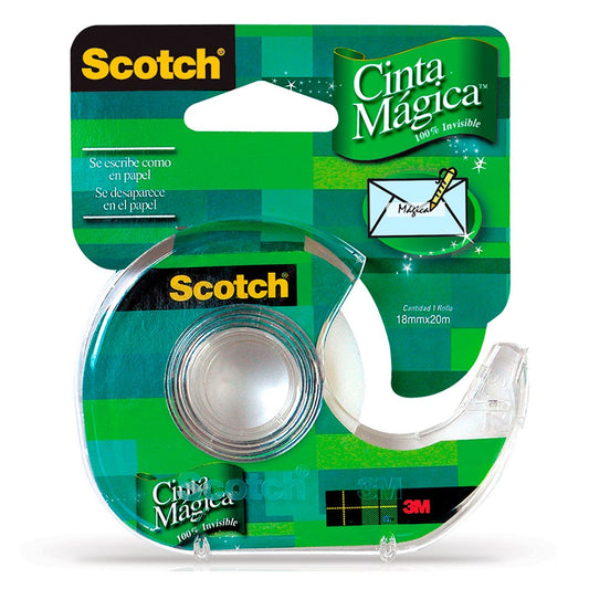 Cinta Adhesiva Scotch® Mágica Con Dispensador 19X20 3 Mt