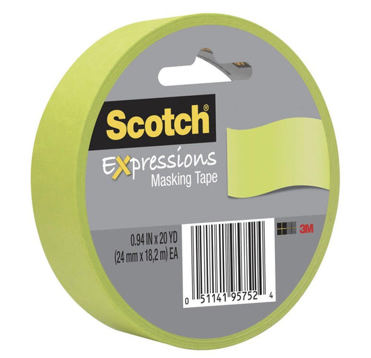 Cinta Masking Tape Verde Limón 24Mm X 18