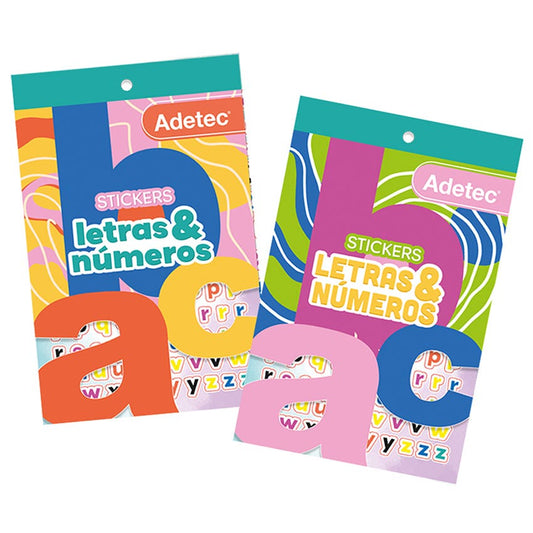 Block Stickers Letras y Números Adetec