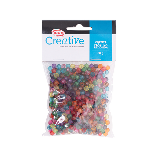 Cuenta Plástica Creative Redonda 60 Gramos