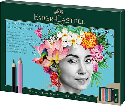 Set Lápices Faber Castell Polychromos & Pitt Graphite Matt 23 Piezas