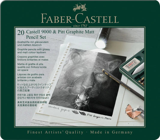 Set Faber Castell 9000 & Pitt Grafito Mate 30 Unidades