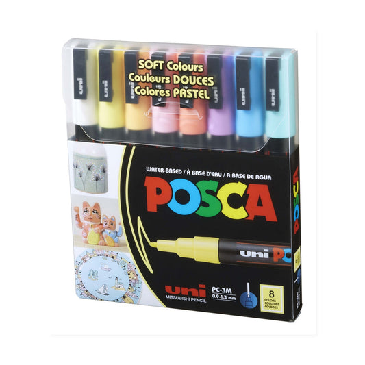 Set Marcador Posca 3M 8 Colores Pastel