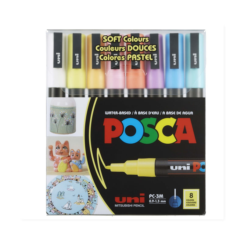 Set Marcador Posca 3M 8 Colores Pastel