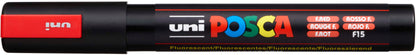 Marcador Posca 5M Rojo Fluorescente