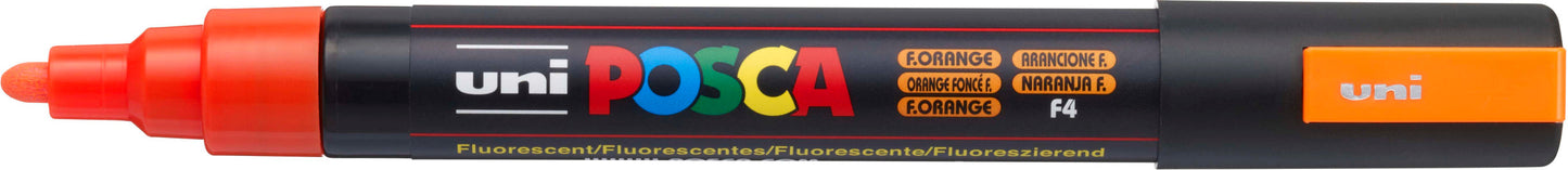 Marcador Posca 5M Naranjo Fluorescente