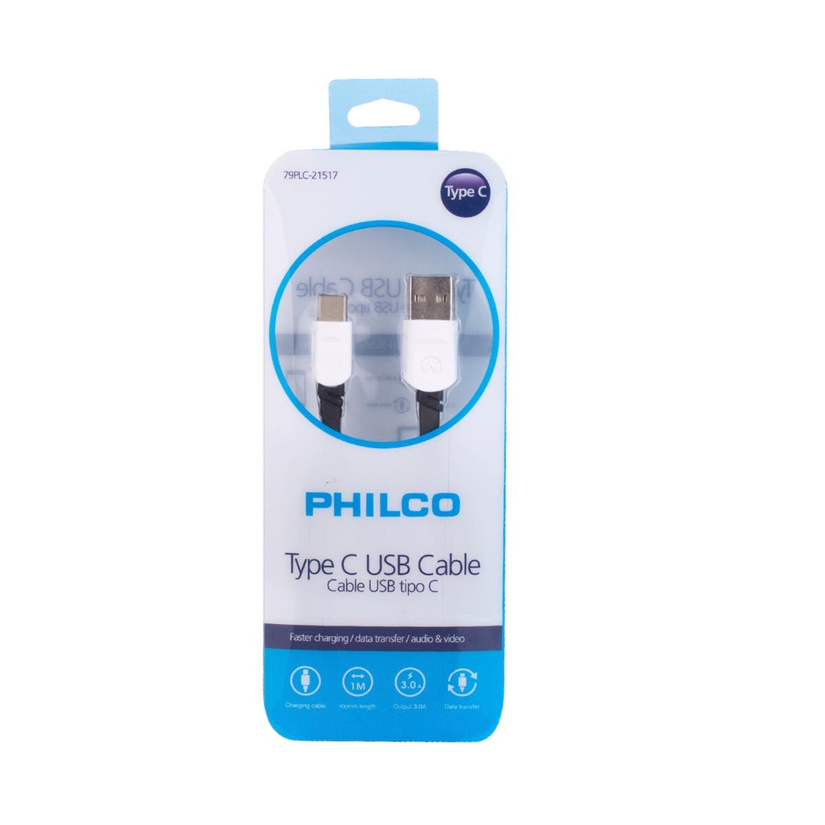 CABLE DE DATOS TYPE -C  1 MT PHILCO