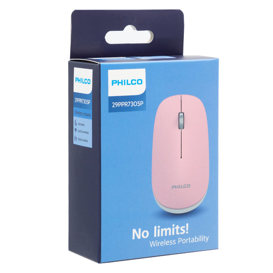 Mouse Inalámbrico Philco Pro Rosado