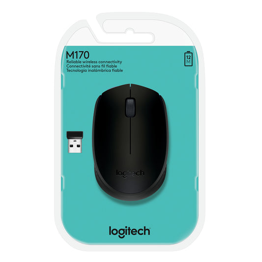 Mouse Logitech Inalámbrico M170 Negro