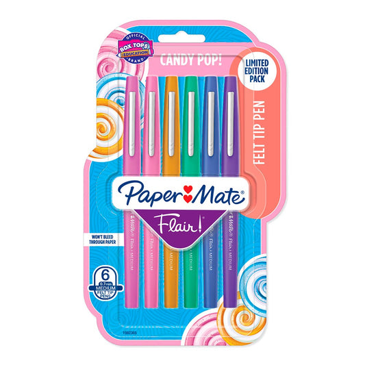 Bl.x 6 Boligrafo Flair Candy Pop