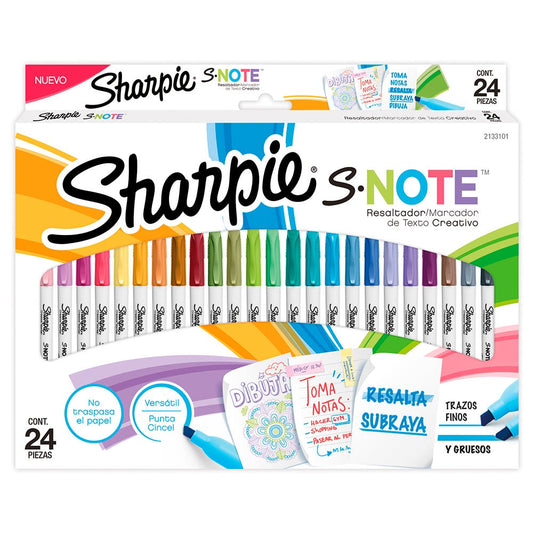 DESTACADOR SHARPIE S NOTE PASTEL CJX24