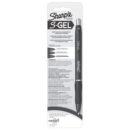 SHARPIE GEL NEGRO PTA MEDIA 1.0MM TJX2