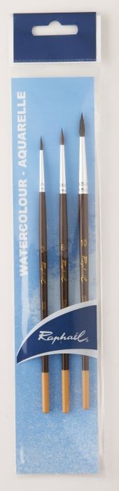 Set 3 Pinceles Acuarela Raphael Serie 835  2-6-1