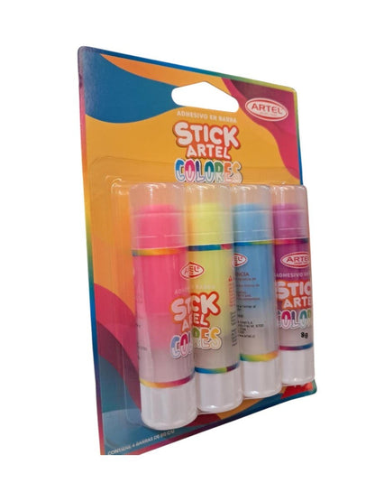 Bl. Adhesivo en Barra x4 colores Artel Nacional Librería