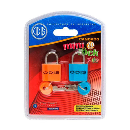 Candado Odis Mini Lock x2 20mm bt Odis Nacional Librería