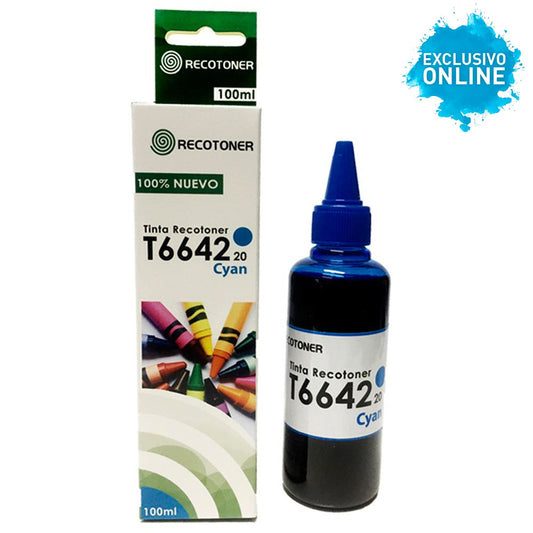 CARTRIDGE BOTELLA RECOTONER 664 CYAN Plaza Nacional Librería