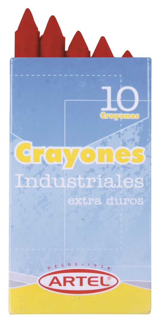 Crayon industrial Artel rojo 10 unid Artel Nacional Librería