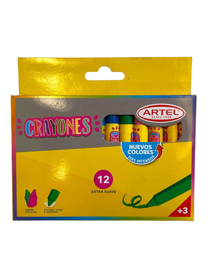 Crayones 12 Colores Artel Artel Nacional Librería