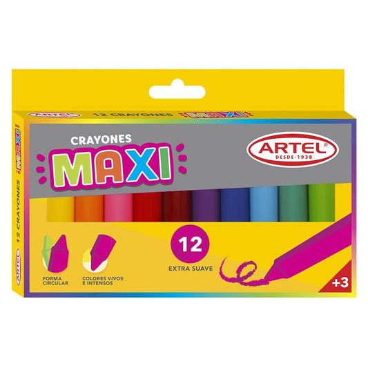 Crayones Maxi 12 Colores Artel Artel Nacional Librería