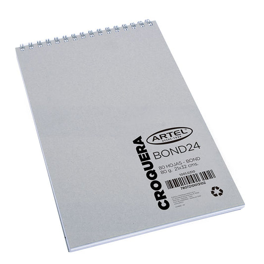 Croquera Bond 24 Esp 80Hj Ofic 21x32 Artel Nacional Librería