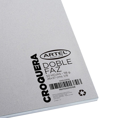 Croquera Dob Faz 1/8 Espi 50 h 26x37 Artel Nacional Librería