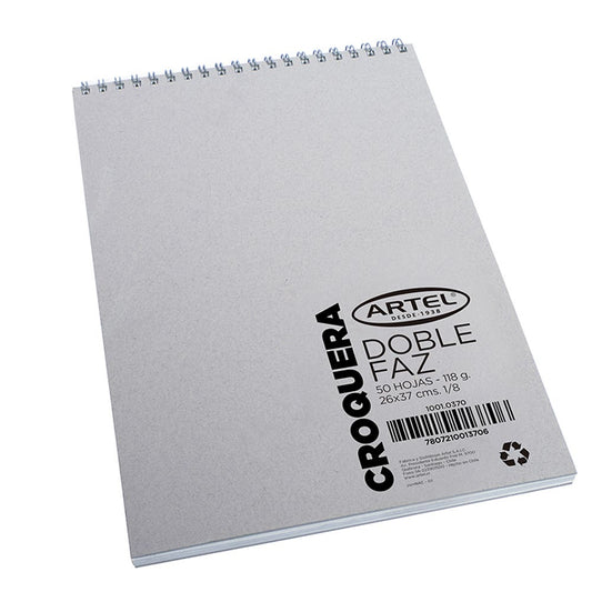 Croquera Dob Faz 1/8 Espi 50 h 26x37 Artel Nacional Librería