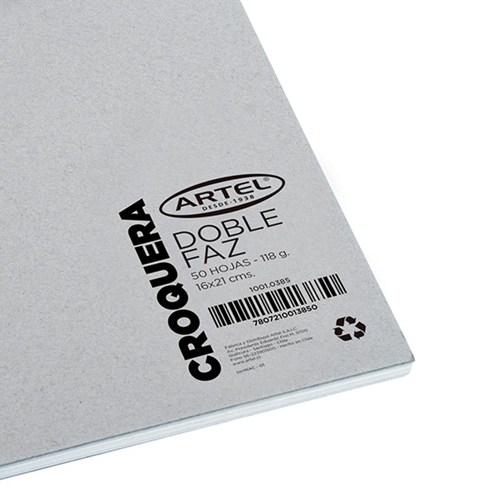 Croquera Dob Faz Espi 50 h 16x21 Artel Nacional Librería