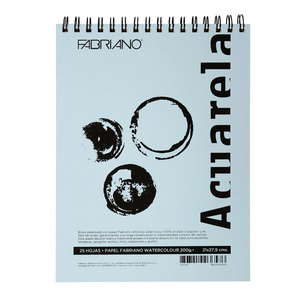 Croquera Fabriano Acuarela 21X27.9 Fabriano Nacional Librería