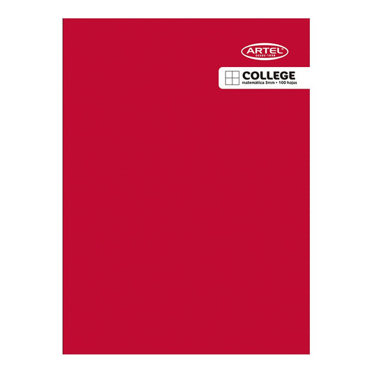 Cuad. College Matematicas 5mm 100 hj. 4 Artel Nacional Librería