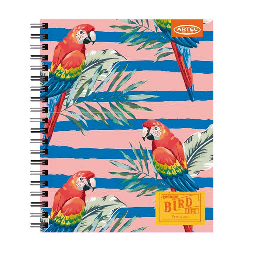 Cuad. Univ. 100 h 7mm Bird Life Artel Nacional Librería