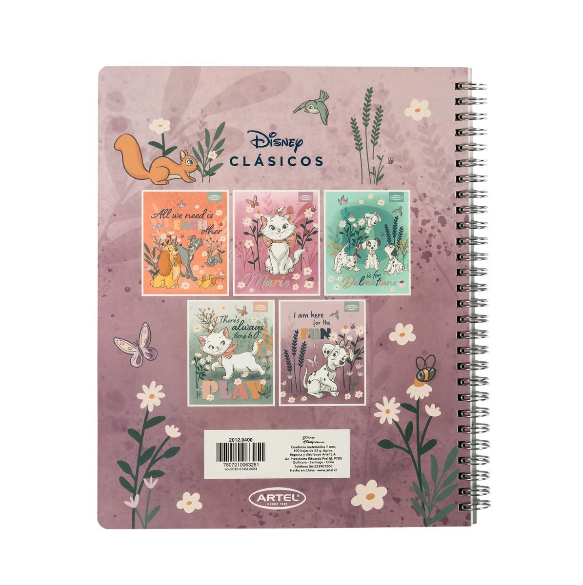 CUAD. UNIV 100H 7MM CATS&DOGS CLASICOS Artel Nacional Librería