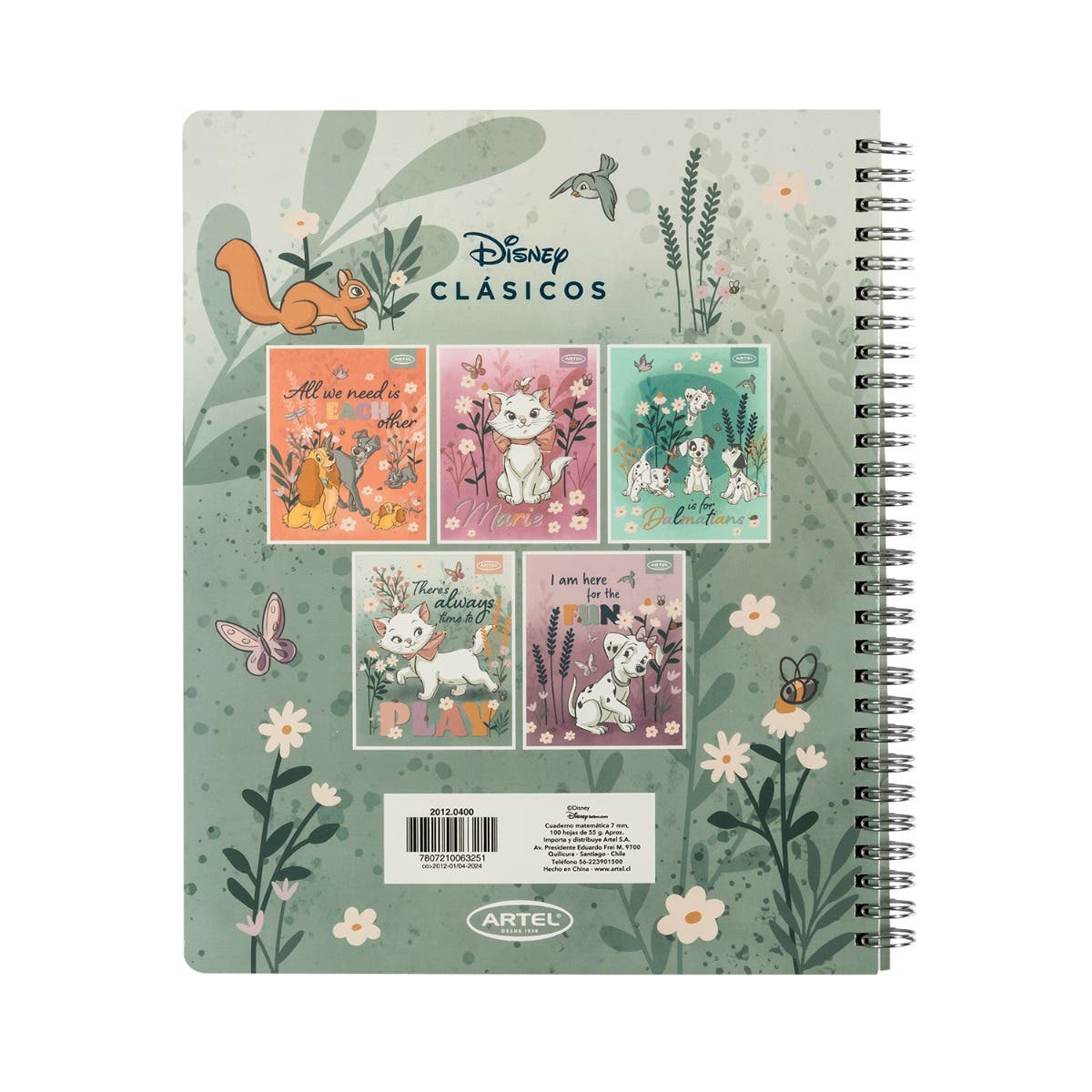 CUAD. UNIV 100H 7MM CATS&DOGS CLASICOS Artel Nacional Librería