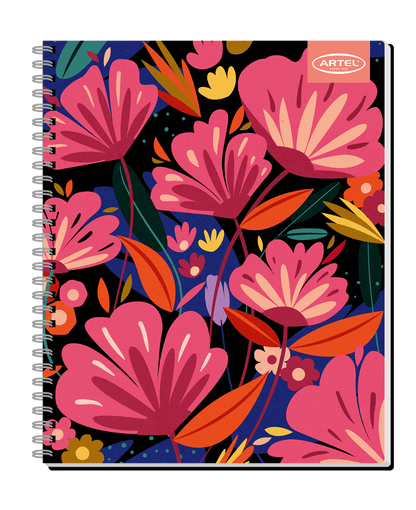 CUAD. UNIV 100H 7MM FLORAL ARTEL Artel Nacional Librería