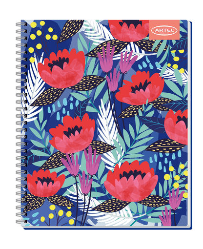 CUAD. UNIV 100H 7MM FLORAL ARTEL Artel Nacional Librería
