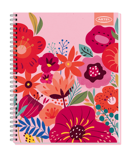 CUAD. UNIV 100H 7MM FLORAL ARTEL Artel Nacional Librería