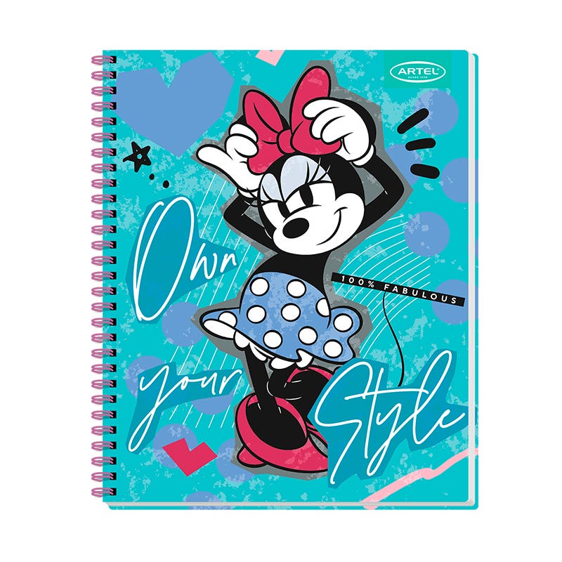 CUAD UNIV 100H 7MM MINNIE COLLAGE Artel Nacional Librería
