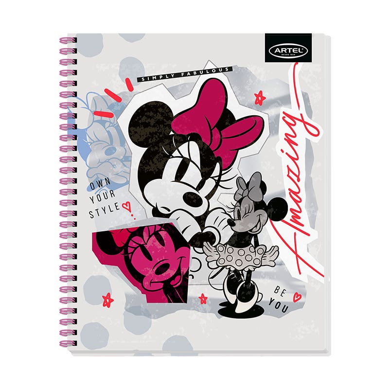 CUAD UNIV 100H 7MM MINNIE COLLAGE Artel Nacional Librería