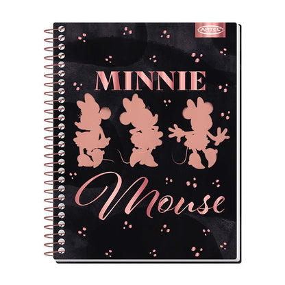 CUADERNO ESPECIAL 150 HOJAS 7MM MINNIE GOLD ROSE ARTEL Artel Importado Nacional Librería