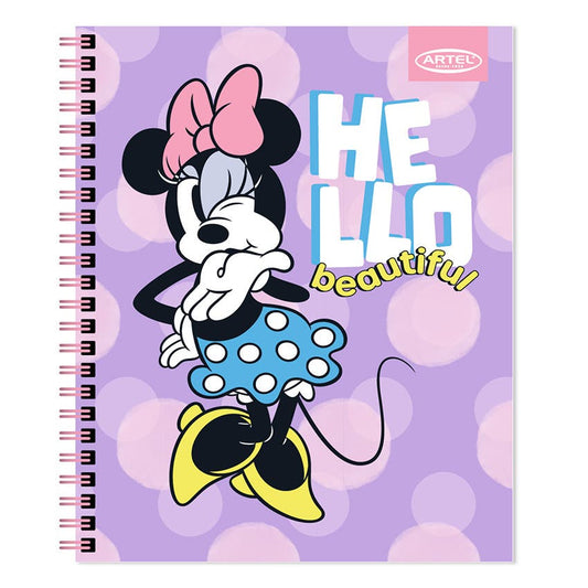 CUADERNO UNIVERSITARIO ARTEL 100 HOJAS 7MM DISEÑO MINNIE FASHION 2024 Artel Nacional Librería