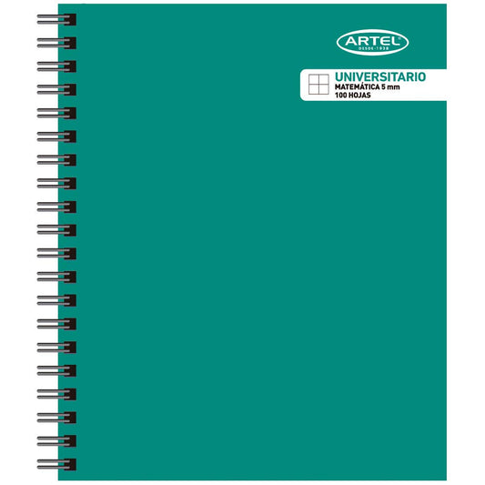 Cuadernos Universitario colores 5MM 100 Artel Nacional Librería