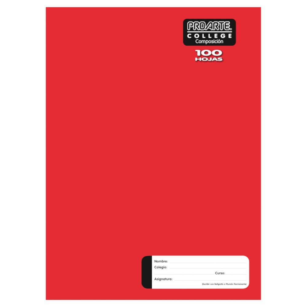 CUAD.PROARTE COLLEGE LISO 100 HJ COMPOSI Proarte Nacional Librería