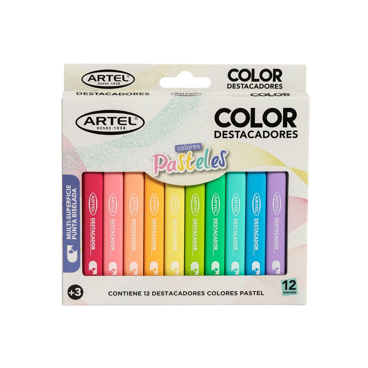 Destacador Pastel x 12 und Artel Artel Nacional Librería