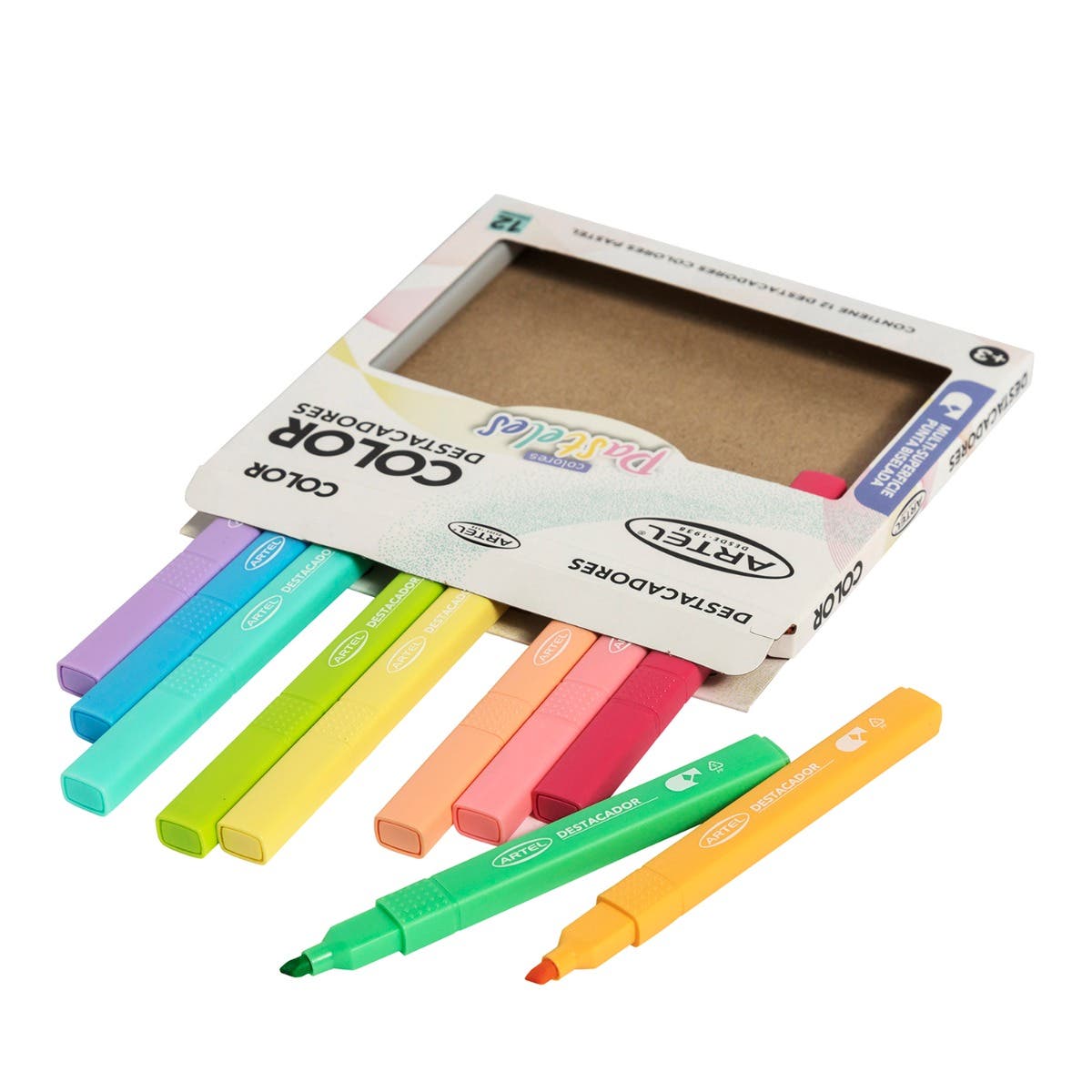 Destacador Pastel x 12 und Artel Artel Nacional Librería