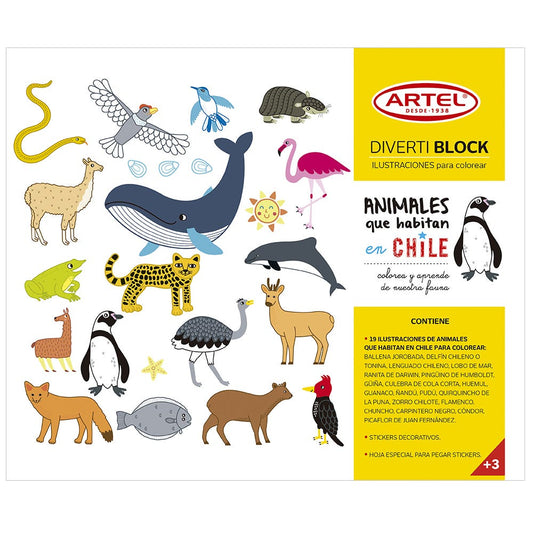 Divertiblock Animales Chilenos Artel Nacional Librería