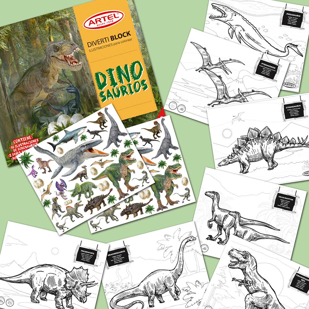 Divertiblock Dinosaurios Artel Nacional Librería
