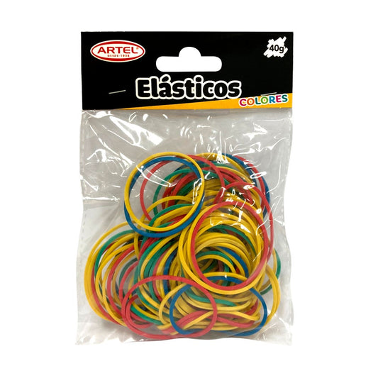 Elasticos Colores Surtido,40g Artel Nacional Librería
