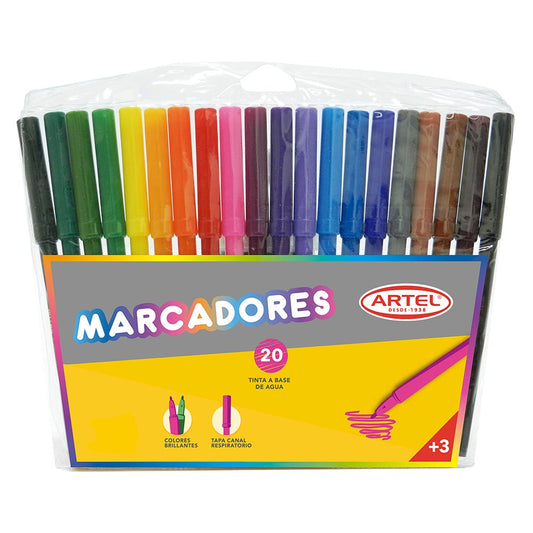 Est. 20 marcadores ARTEL Artel Nacional Librería