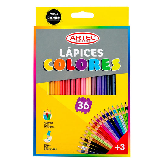 Est. 36 Lapices de Colores Artel Nacional Librería