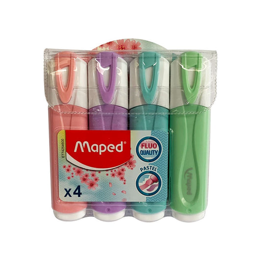 Est. Destacador FLUO PEP´S PASTEL x4 Maped Nacional Librería